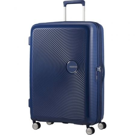 --Maleta Grande American Tourister SoundBox Spinner 77cm/ 77x51.5x29.5cm/ 4 Ruedas/ Azul Marino-