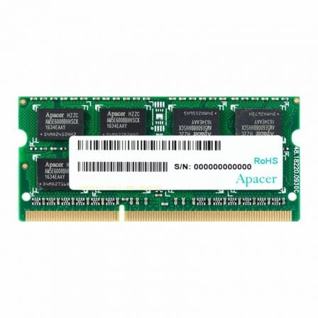 --Memoria RAM Apacer 8GB/ DDR3L/ 1600MHz/ 1.35V/ CL11/ SODIMM-