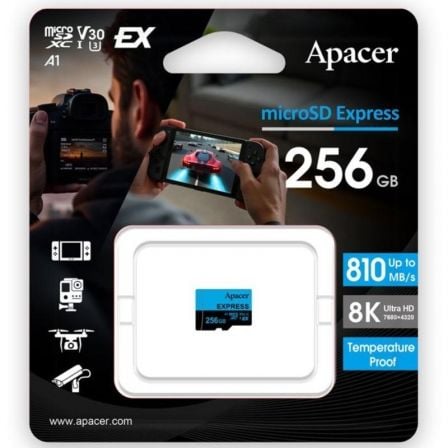 --Tarjeta de Memoria Apacer 256GB UHS-I/ Clase 10/ 810MBs-