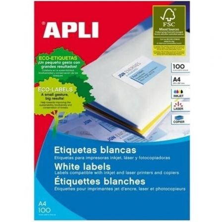 --Etiquetas Adhesivas Apli 1273/ 70 x 37mm/ 100 Hojas-