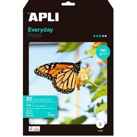 --Papel Fotográfico Apli Everyday 12080/ DIN A4/ 180g/ 20 Hojas/ Brillante-