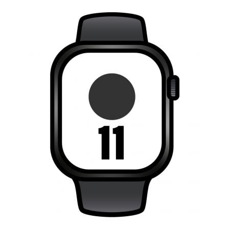 --Apple Watch Series 11/ GPS/ Cellular/ 42mm/ Negro Azabache/ Correa Deportiva Negra (S/M)-