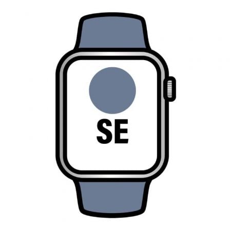 --Apple Watch SE/ GPS/ 44mm/ Caja de Aluminio/ Correa Deportiva Azul Denim M/L-