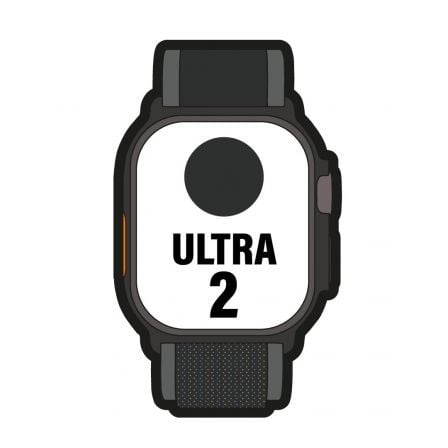 --Apple Watch Ultra 2/ GPS/ Cellular/ 49mm/ Caja de Titanio Negro/ Correa Loop Trail Negro M/L-