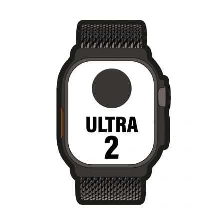 --Apple Watch Ultra 2/ GPS/ Cellular/ 49mm/ Caja de Titanio Negro / Correa Milanese Loop Grande-
