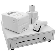 --Pack Approx appPOSPACK4180WH V2 Cajón Portamonedas/ Impresora Térmica/ Lector de Códigos y Rollos Térmicos-