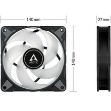 -1-Ventilador Arctic P14 PWM PST A-RGB/ 14cm/ Negro-1