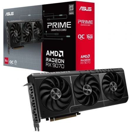--Tarjeta Gráfica Asus Prime Radeon RX 9070 OC Edition/ 16GB GDDR6-