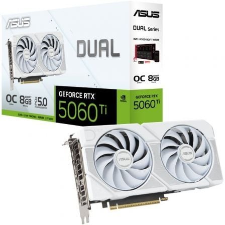 --Tarjeta Gráfica Asus Dual GeForce RTX 5060 Ti OC White Edition/ 8GB GDDR7-