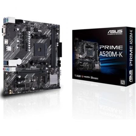 --Placa Base Asus Prime A520M-K Socket AM4/ DDR4/ PCIe 3.0/ Micro ATX-