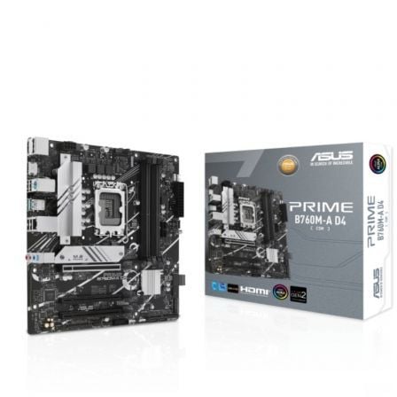 --Placa Base Asus Prime B760M-A D4-CSM/ Socket 1700/ DDR4/ PCIe 4.0/ Micro ATX-