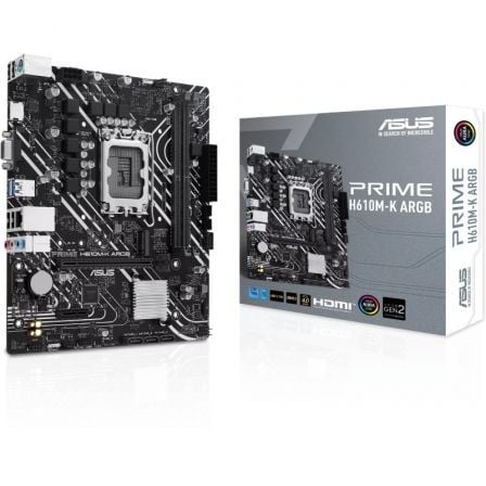 --Placa Base Asus Prime H610M-K ARGB Socket 1700/ DDR5/ PCIe 4.0/ Micro ATX-