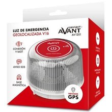 --Luz baliza de emergencia para coche Avant V16 Connected AV1201/ Homologada/ Base Imantada/ Geolocalizable/ Funciona a Pilas-
