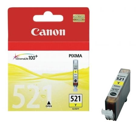 --Cartucho de Tinta Original Canon CLI-521Y/ Amarillo-