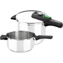 --Olla a Presión Rápida Monix Quick M560005/ Ø22cm/ 4+6L/ Acero Inoxidable-