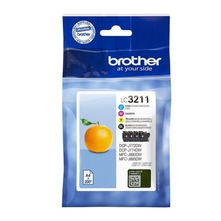 --Cartucho de Tinta Original Brother LC-3211VAL Multipack/ Cian/ Magenta/ Amarillo/ Negro-