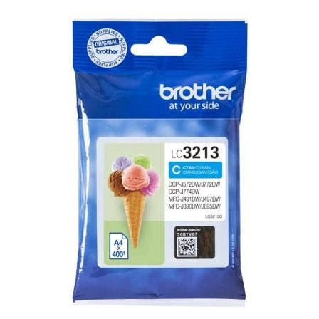 --Cartucho de Tinta Original Brother LC-3213C/ Cian-