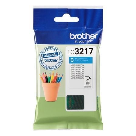 --Cartucho de Tinta Original Brother LC-3217C/ Cian-