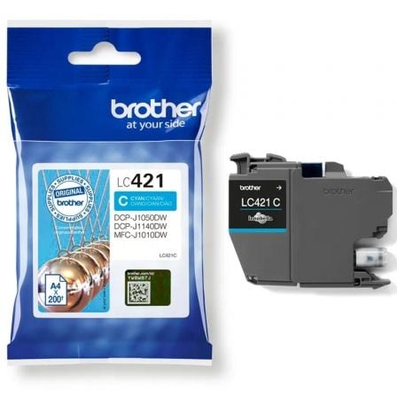 --Cartucho de Tinta Original Brother LC421/ Cian-