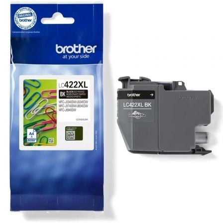 --Cartucho de Tinta Original Brother LC-422 XL Alta Capacidad/ Negro-