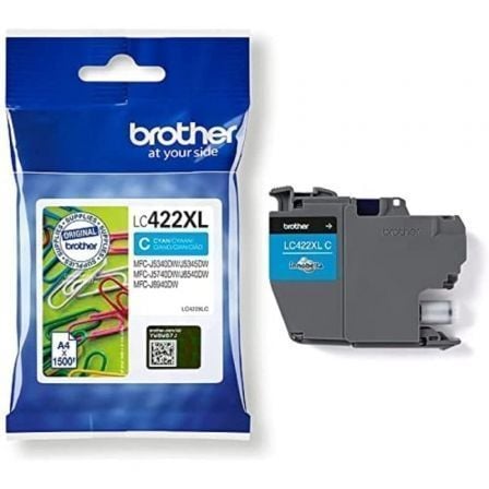 --Cartucho de Tinta Original Brother LC-422 XL Alta Capacidad/ Cian-