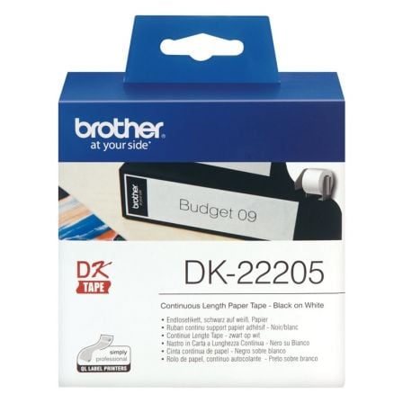 --Rollo de Papel Continuo Original Brother DK-22205-