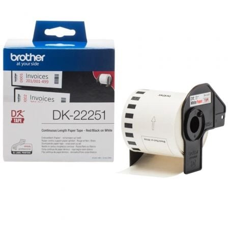--Rollo de Papel Continuo Original Brother DK22251-