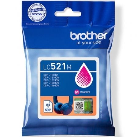--Cartucho de Tinta Original Brother LC521M/ Magenta-