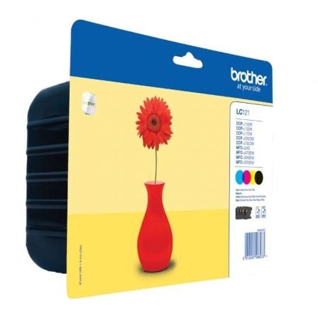 --Cartucho de Tinta Original Brother LC-121VALBP Multipack/ Cian/ Magenta/ Amarillo/ Negro-