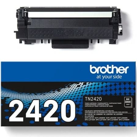--Tóner Original Brother TN-2420 Alta Capacidad/ Negro-
