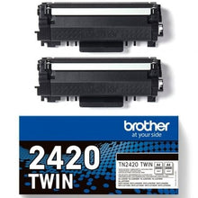 --Tóner Original Brother TN2420TWIN Multipack XL Alta Capacidad/ 2x Negro-