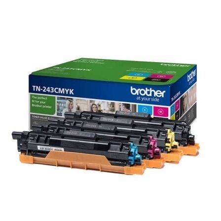--Tóner Original Brother TN-243CMYK Multipack/ Cian/ Magenta/ Amarillo/ Negro-