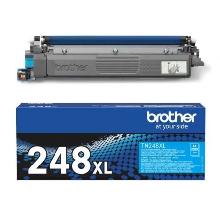 --Tóner Original Brother TN248XLC Alta Capacidad/ Cian-