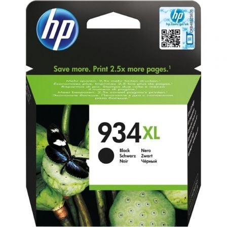 --Cartucho de Tinta Original HP nº934 XL Alta Capacidad/ Negro-