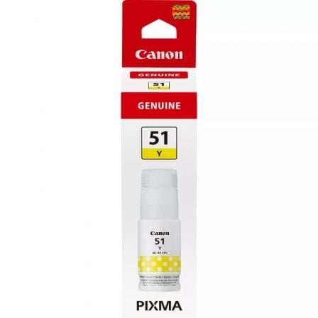 --Botella de Tinta Original Canon GI-51/ Amarilla-
