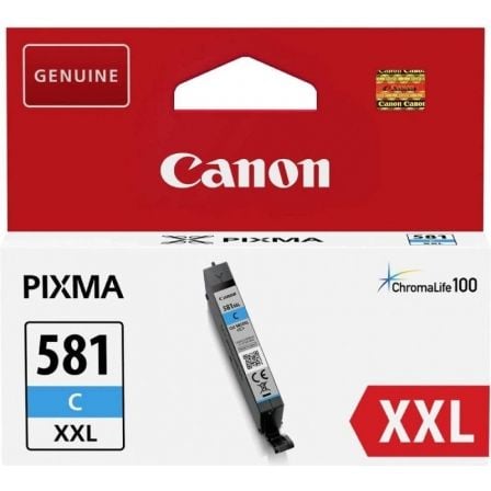 --Cartucho de Tinta Original Canon CLI-581XXL Alta Capacidad/ Cian-