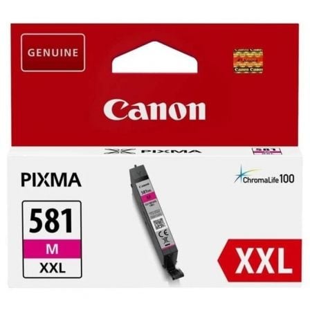 --Cartucho de Tinta Original Canon CLI-581XXL Alta Capacidad/ Magenta-