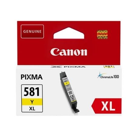 --Cartucho de Tinta Original Canon CLI-581YXL Alta Capacidad/ Amarillo-