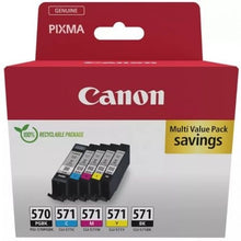 --Cartucho de Tinta Original Canon PGI-570 + CLI-571 Multipack/ Cian/ Magenta/ Amarillo/ Negro-