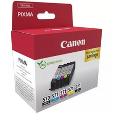 -1-Cartucho de Tinta Original Canon PGI-570 + CLI-571 Multipack/ Cian/ Magenta/ Amarillo/ Negro-1