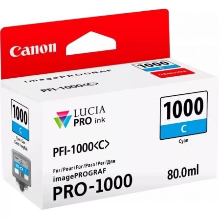 --Cartucho de Tinta Original Canon PFI-1000C/ Cian-