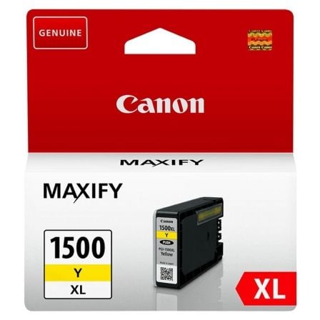 --Cartucho de Tinta Original Canon PGI-1500XL Alta Capacidad/ Amarillo-