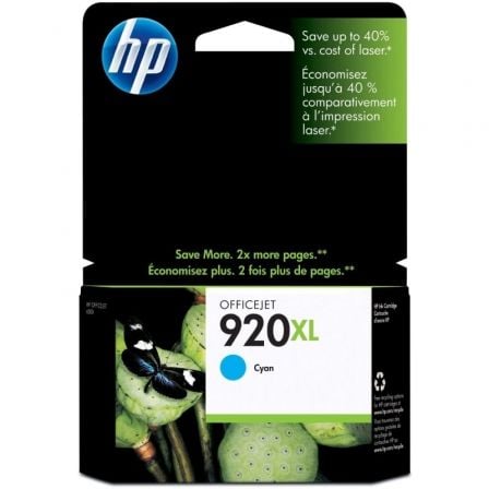--Cartucho de Tinta Original HP nº920 XL Alta Capacidad/ Cian-