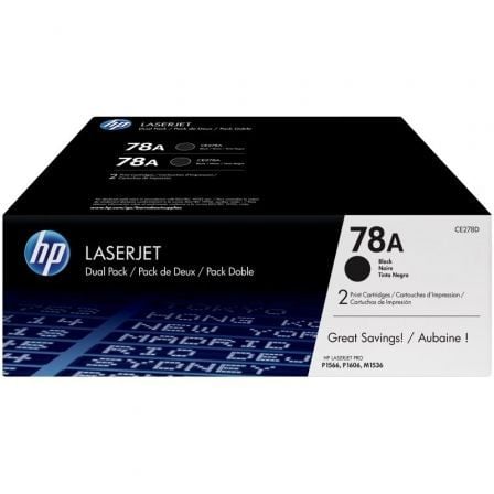 --Tóner Original HP nº78A Multipack/ 2x Negro-
