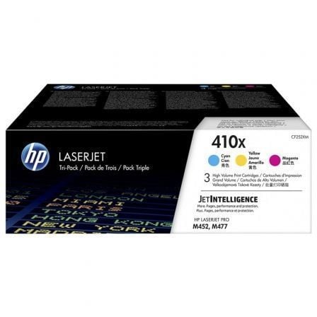 --Tóner Original HP nº410X XL Alta Capacidad Multipack/ Cian/ Magenta/ Amarillo-