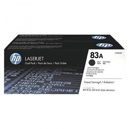 --Tóner Original HP nº83A Multipack/ 2x Negro-