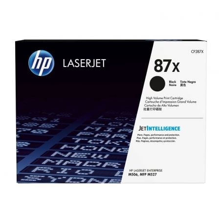 --Tóner Original HP nº87X XL Alta Capacidad/ Negro-