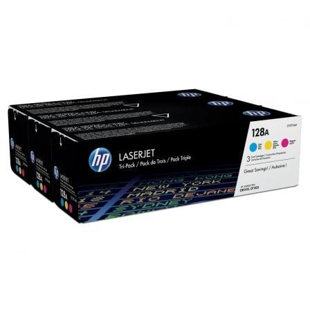 --Tóner Original HP nº128A Multipack/ Cian/ Magenta/ Amarillo-