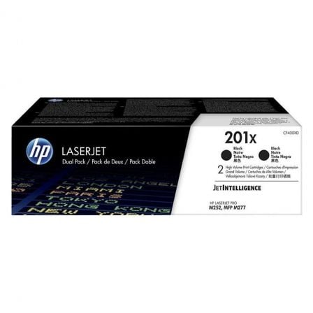 --Tóner Original HP nº201X XL Alta Capacidad Multipack/ 2x Negro-