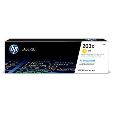 --Tóner Original HP nº203X XL Alta Capacidad/ Amarillo-